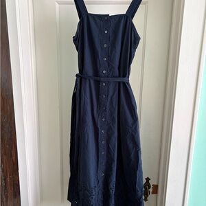 🔥 3/$25 Navy Blue Button-Down Dress 8-10